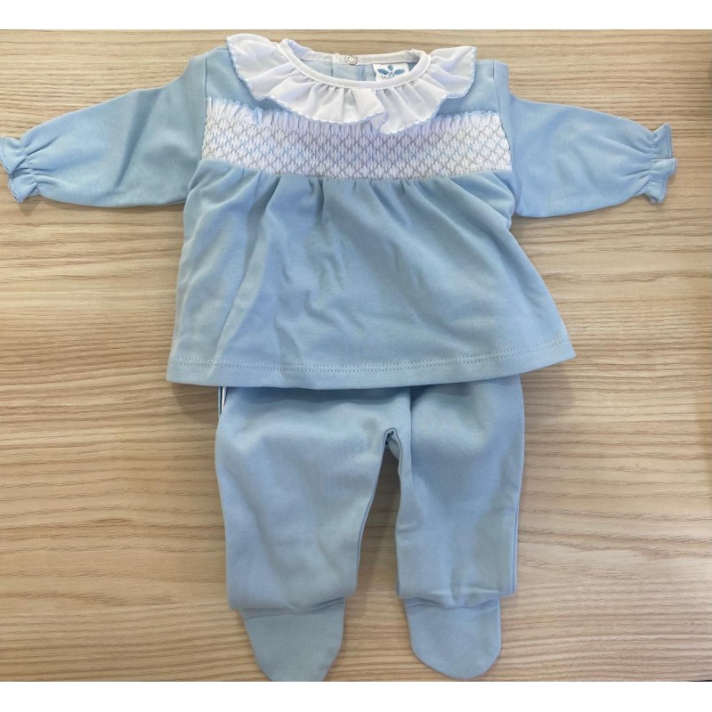 Conjunto de dos piezas con pie smock familia Elena