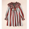 Vestido cuadros-rayas niña de la marca española José Varón