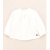 Blusa lisa bebe crudo bolsillos