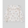 Blusa niña espampado "pompom" de la marca española Paz Rodriguez