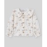 Blusa niña espampado "pompom" de la marca española Paz Rodriguez